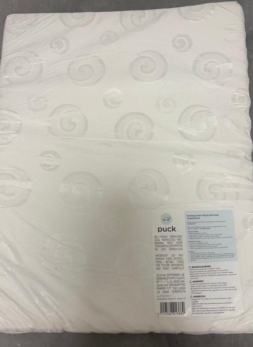 Puck boxmatras 72x93x4cm incl hoes, Ophalen of Verzenden, Zo goed als nieuw, Overige typen