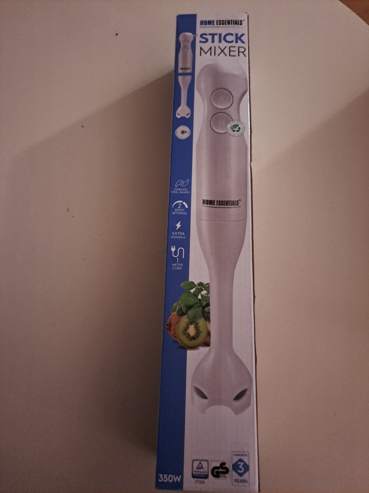 HOME ESSENTIALS Staafmixer - 350W, 2 snelheden, RVS messen, Witgoed en Apparatuur, Minder dan 1 liter, Ophalen, Nieuw, 2 snelheden