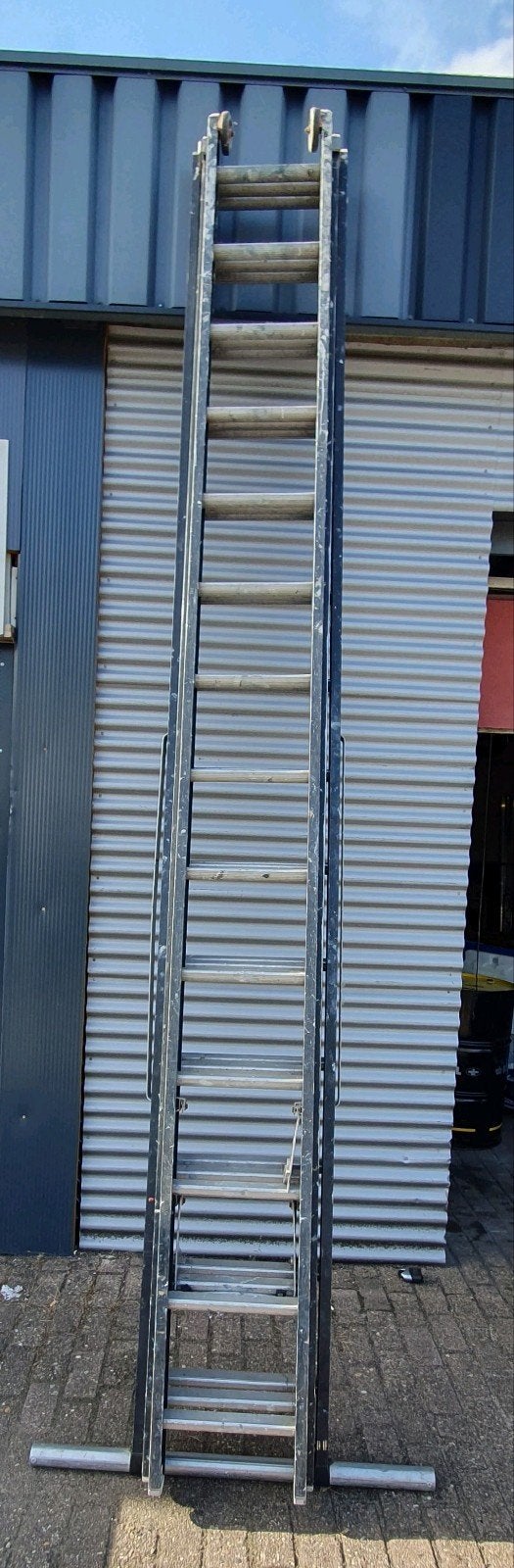 3-delige trap met 14 treden, Ophalen, Gebruikt, Ladder, Opvouwbaar of Inschuifbaar