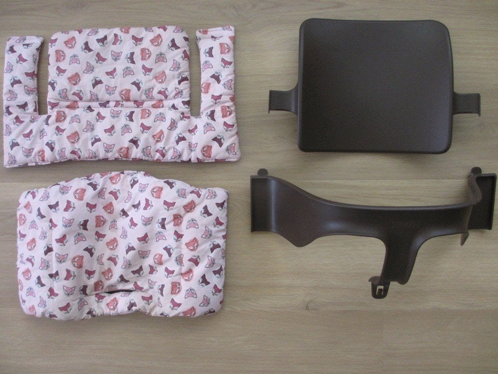 Stokke babyset V3 met kussenset vosjes voor Tripp Trapp, Kinderen en Baby's, Kinderstoelen, Ophalen of Verzenden, Zo goed als nieuw