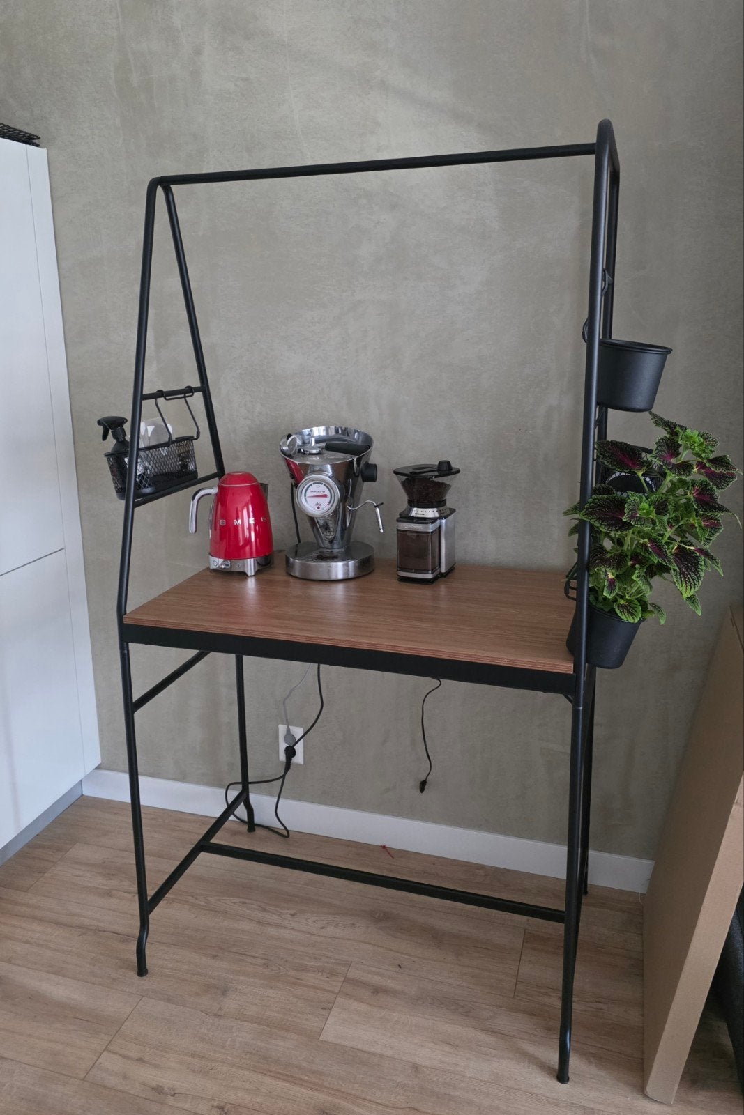 IKEA HÅVERUD tafel met opbergladder, Metaal of Aluminium, Ophalen of Verzenden, Zo goed als nieuw, 75 cm of meer