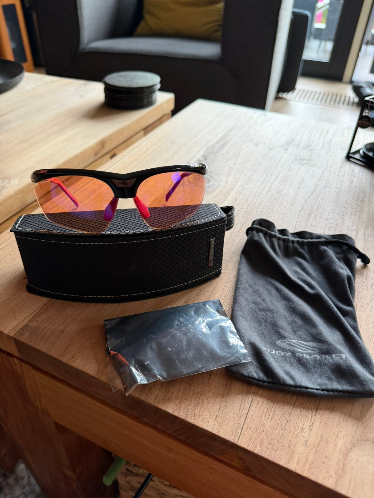 Rudy  Project rood impactx photochromic sportbril, Overige merken, Ophalen of Verzenden, Zo goed als nieuw, Rood
