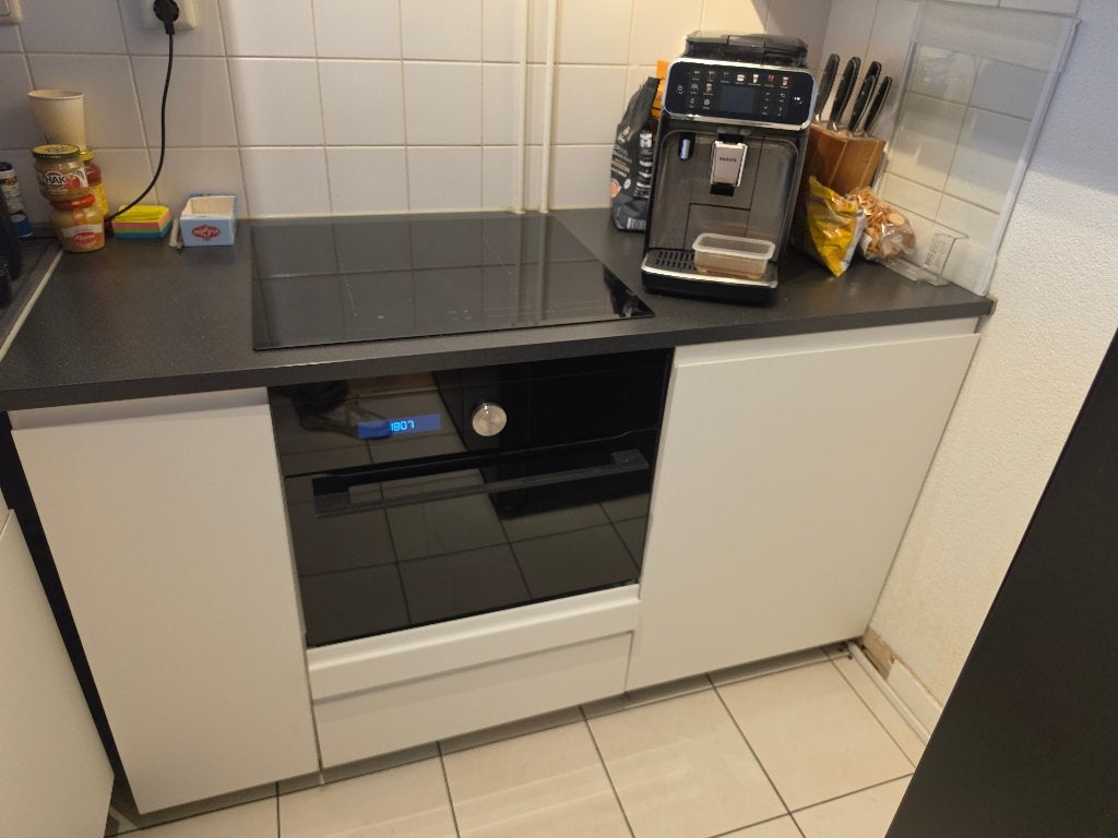 Vaatwasser ,inductie kookplaat en combimagnetron, Ophalen, Gebruikt, Zwart, Overige materialen