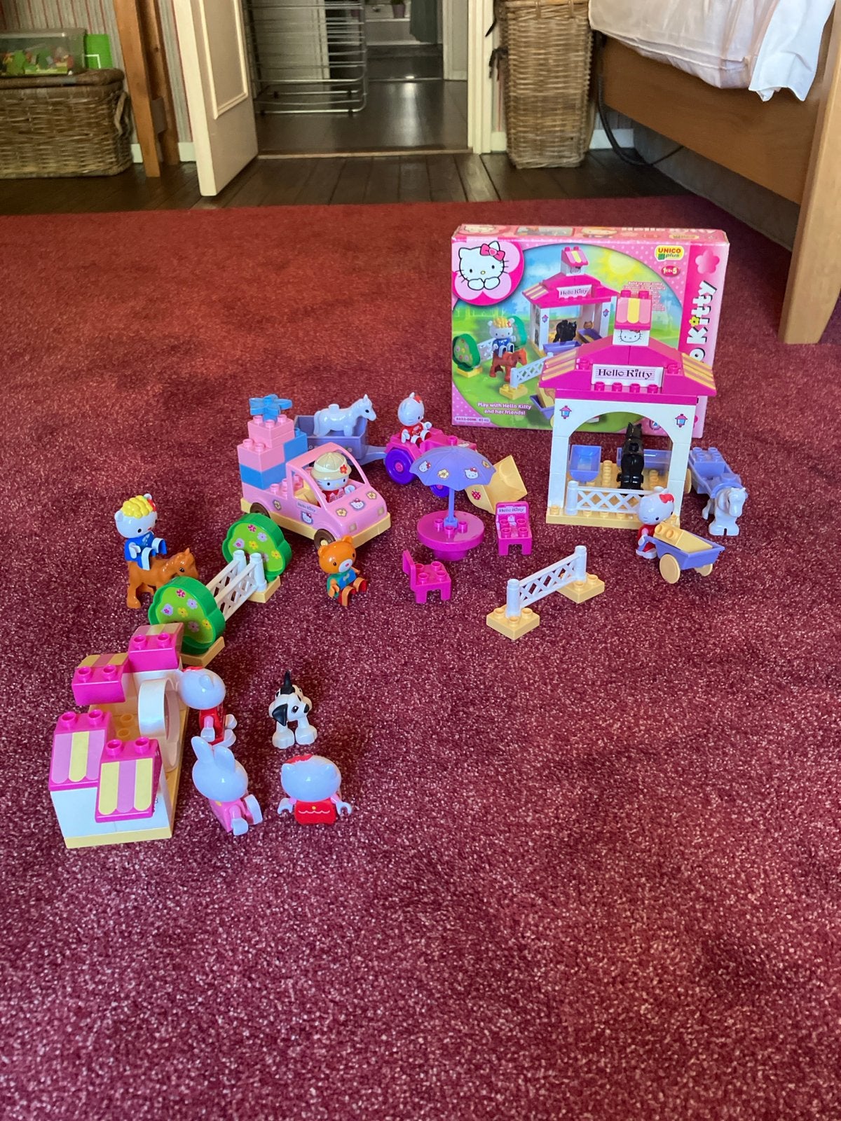 Unico Plus Hello Kitty speelset met doos, Ophalen, Zo goed als nieuw, Overige merken