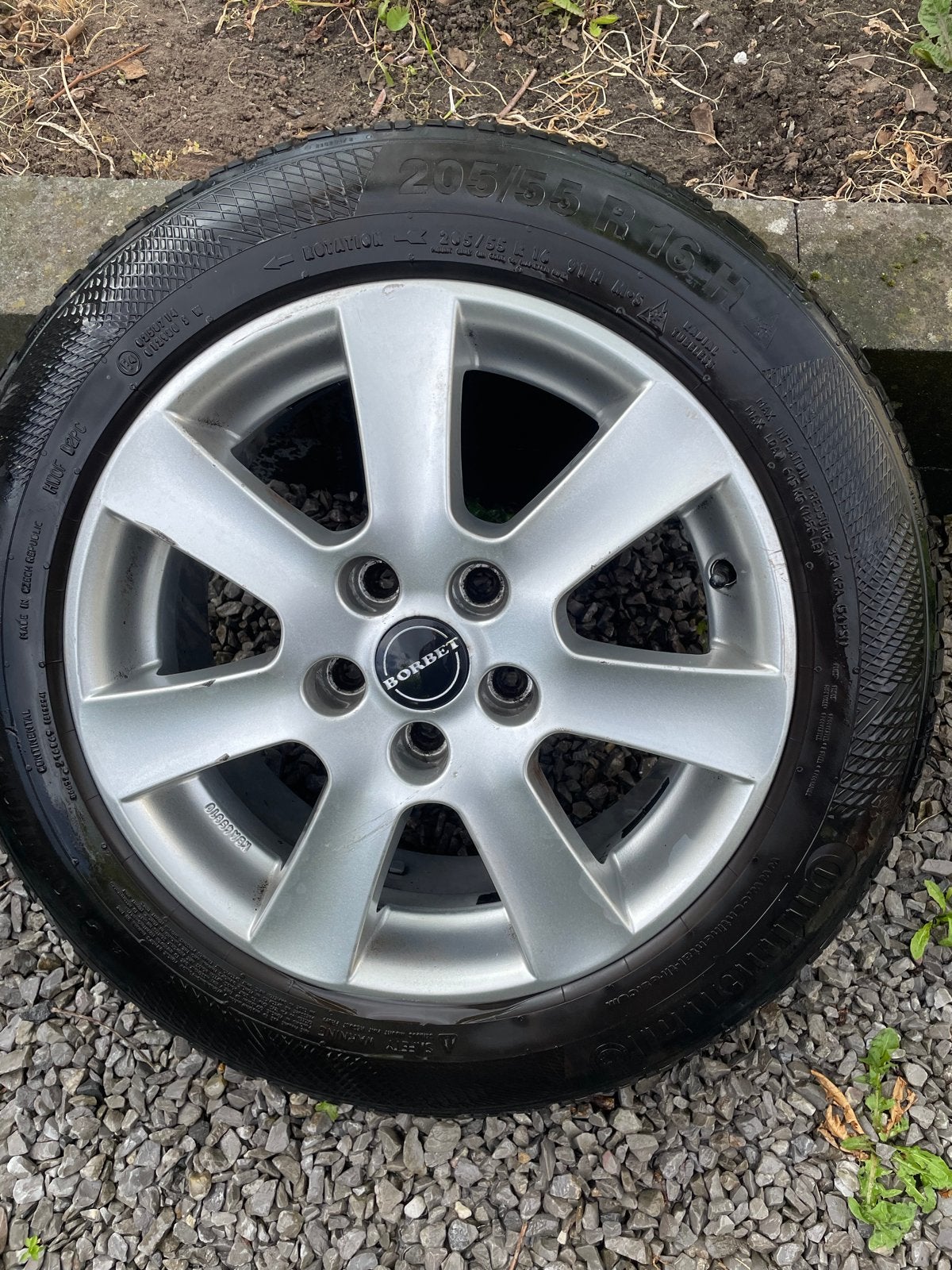 4 Aluminium velgen met bandenmaat 205/55R16, Ophalen, Gebruikt, 16 inch, Banden en Velgen