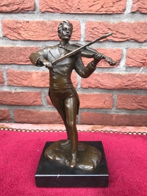 bronzen beeld van Johann Strauss, Ophalen of Verzenden, Brons