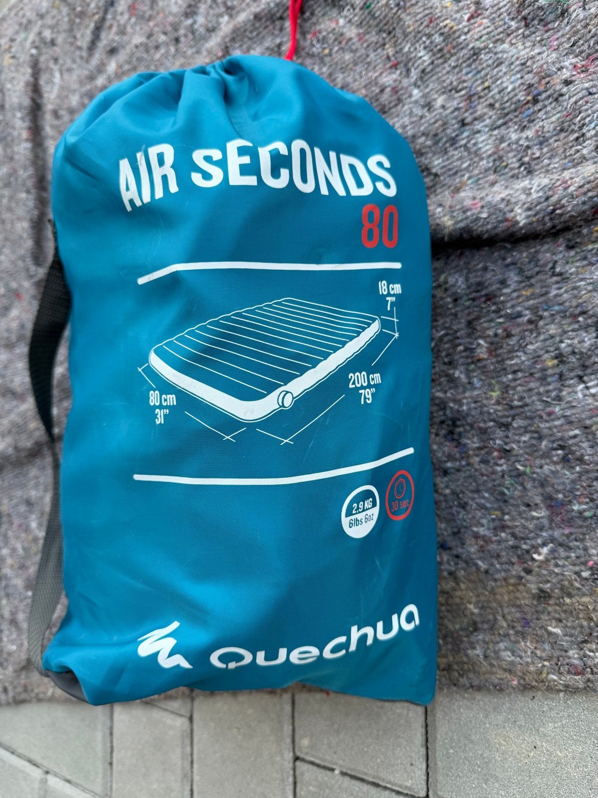 Quechua Air Seconds 80 opblaasbaar matras, Ophalen, Nieuw, 1-persoons