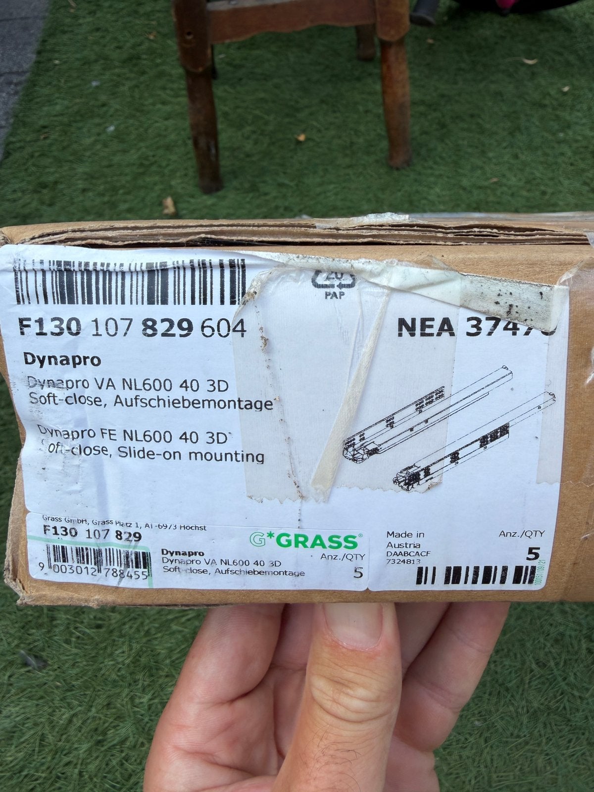 GRASS Dynapro NL600 40 3D soft-close ladegeleiders, Ophalen of Verzenden, Nieuw, 50 tot 75 cm, Minder dan 100 cm