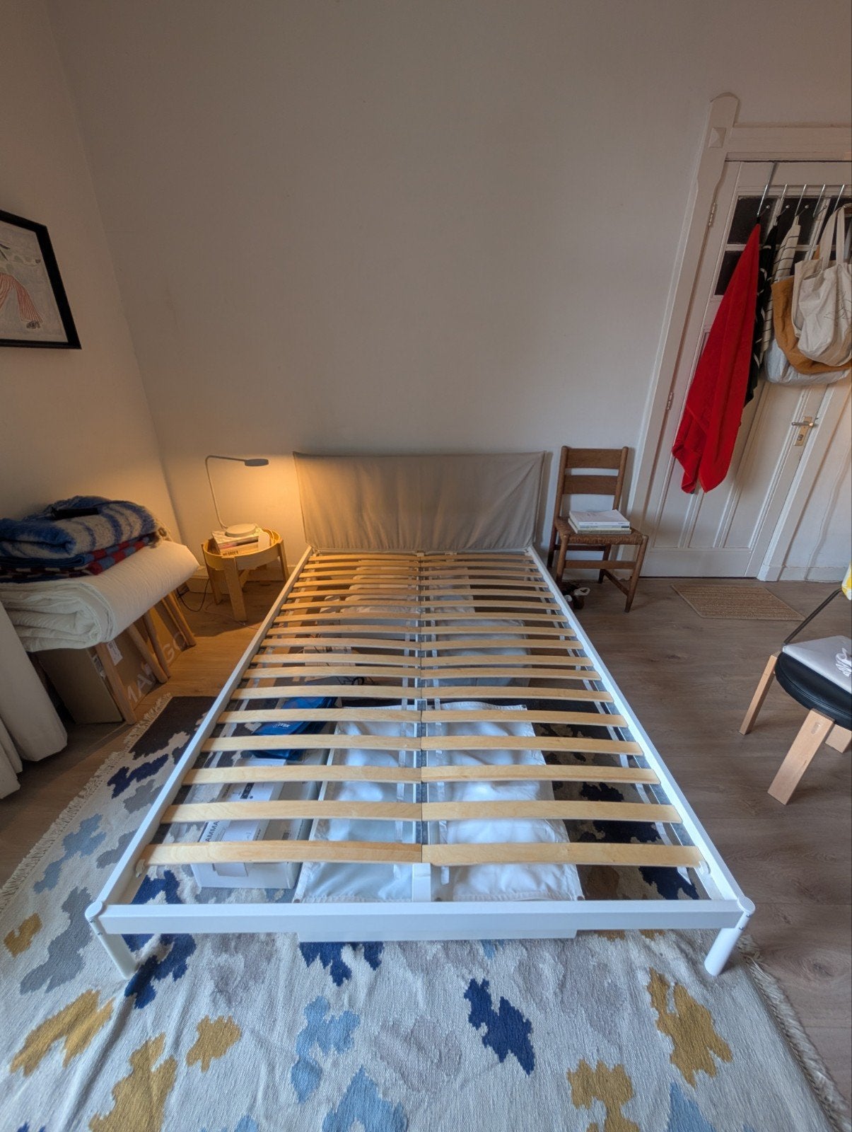 IKEA Kleppstad Bed 140x200 - Goed onderhouden, Gebruikt, Scandinavisch, moderne, minimaal, Wit, Tweepersoons