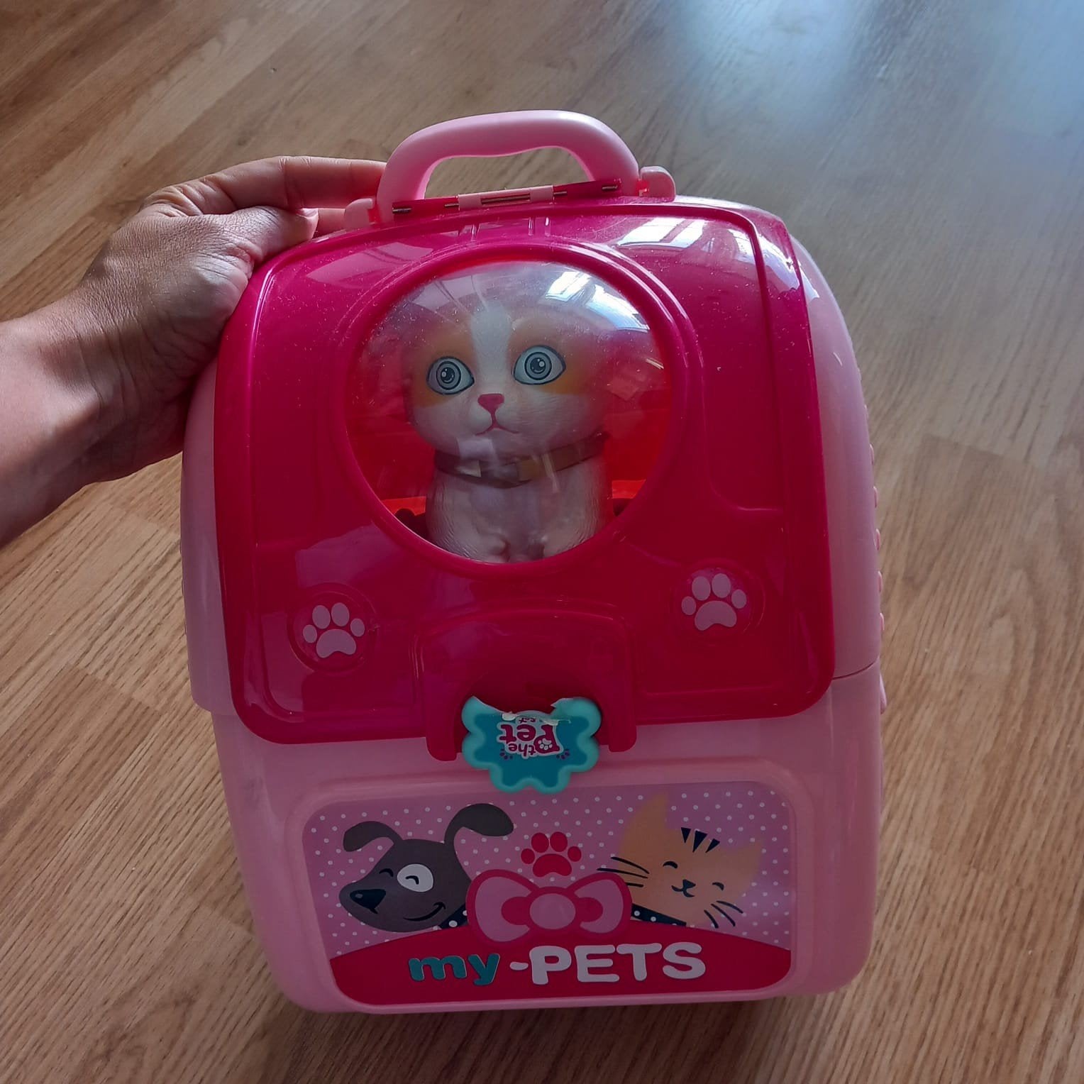 Roze speelgoed rugzak met katje en accessoires, Ophalen of Verzenden, Overige typen