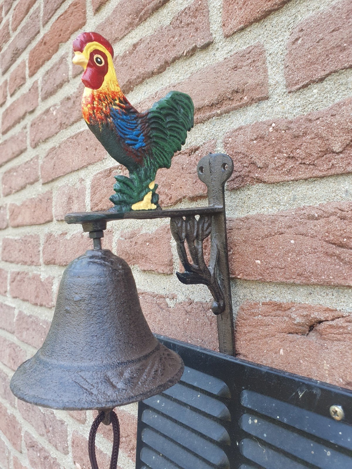 Decoratieve Deurbel met Haan - Gietijzer, Ophalen of Verzenden