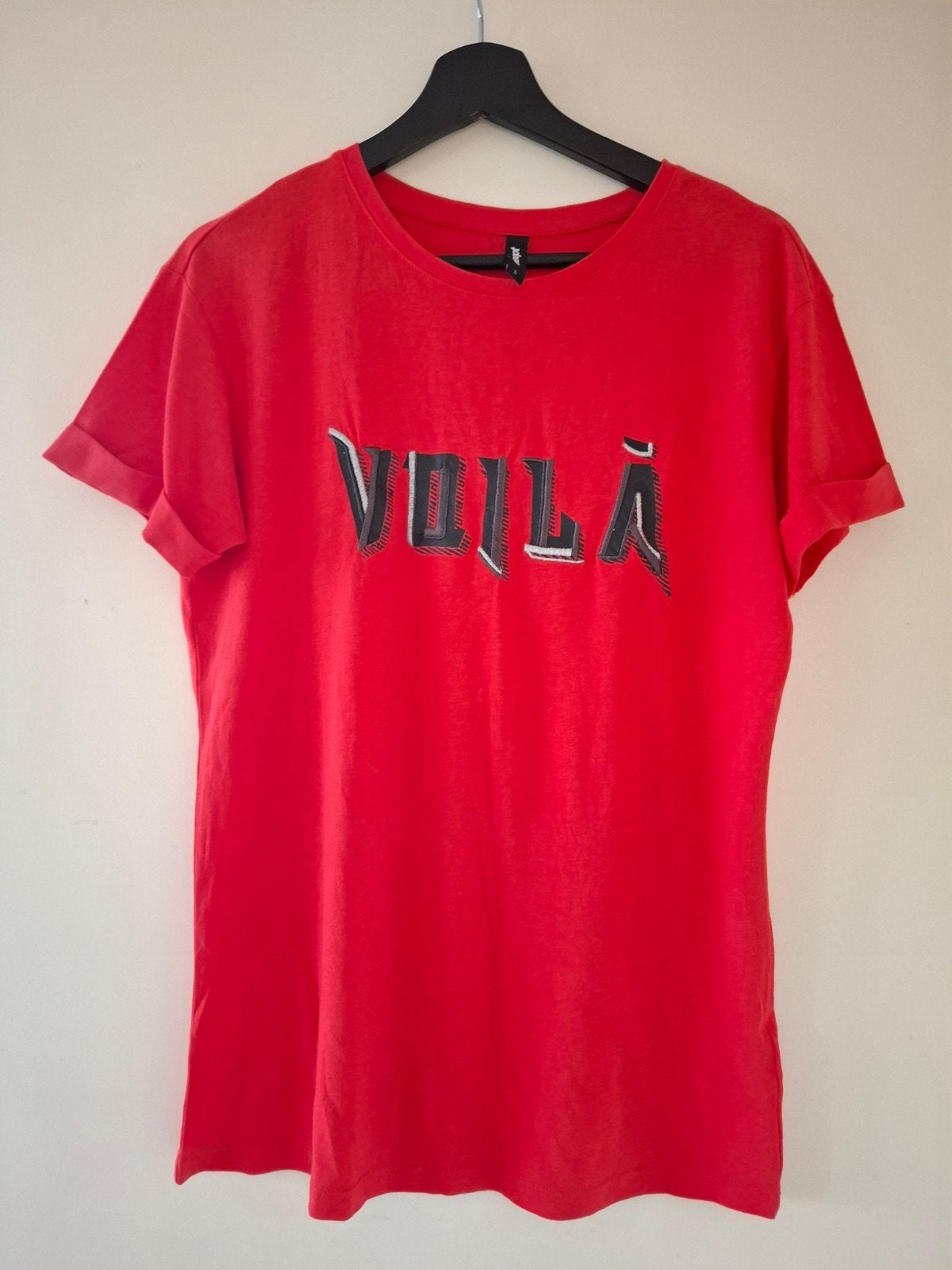 Ongedragen rood T-shirt Shoeby 'Voilà' maat S, Nieuw, Ophalen of Verzenden, Korte mouw, Shoeby