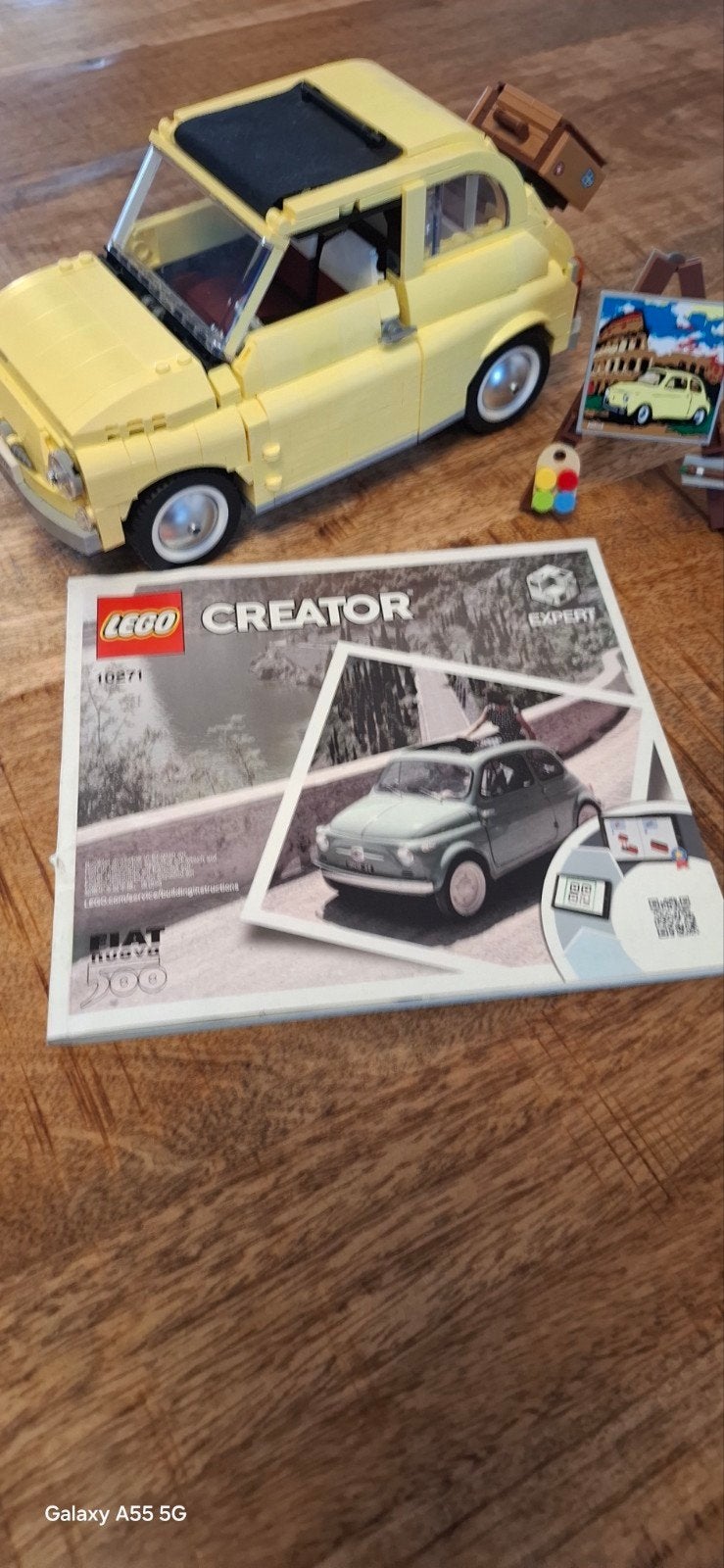 Lego Creator Expert 10271 Fiat 500 in het geel, Lego, Inclusief instructies, Ophalen of Verzenden, Zo goed als nieuw