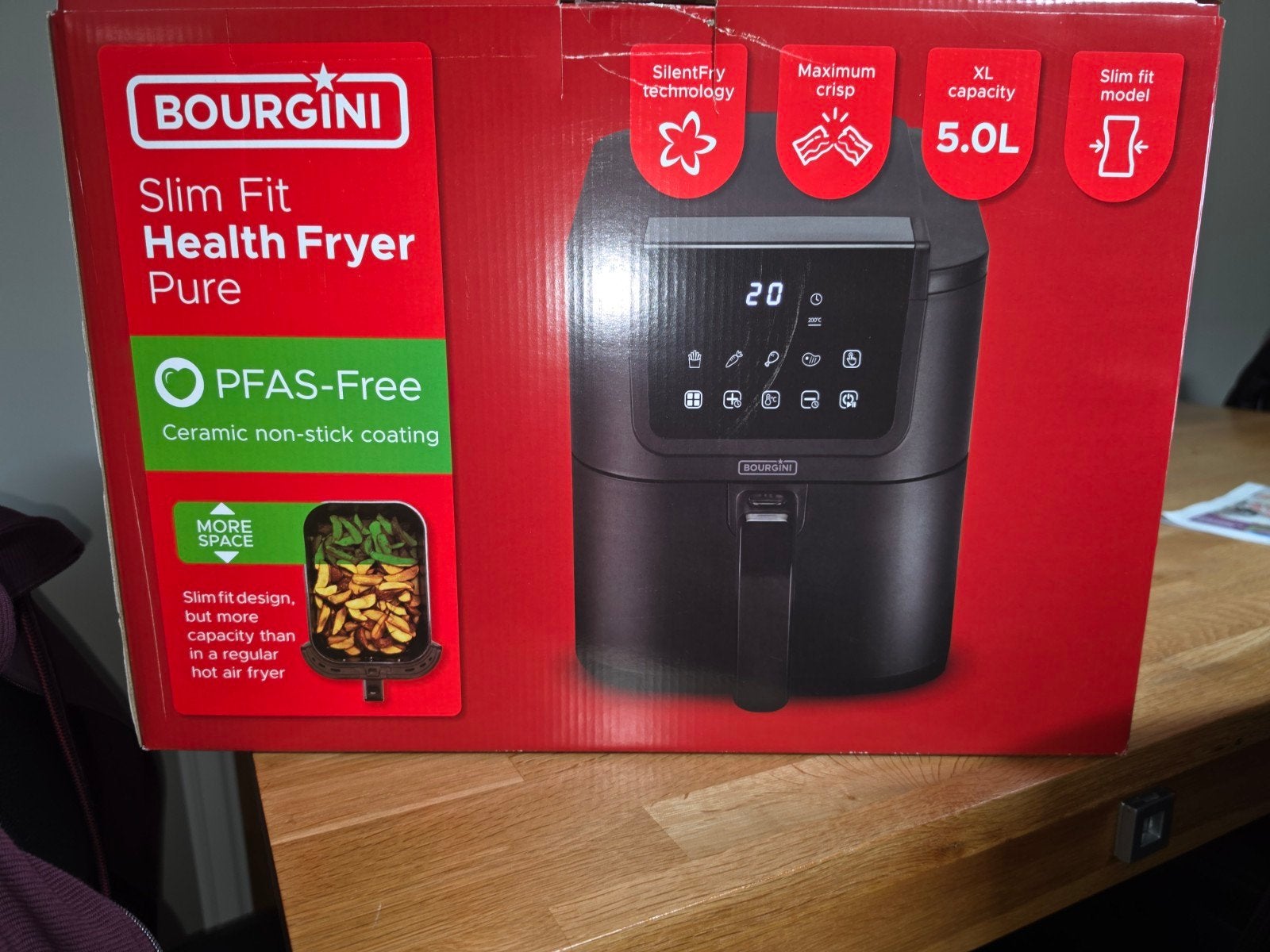 BOURGINI Slim Fit Health Fryer Pure - Nieuw in doos, Ophalen of Verzenden, Nieuw, Airfryer