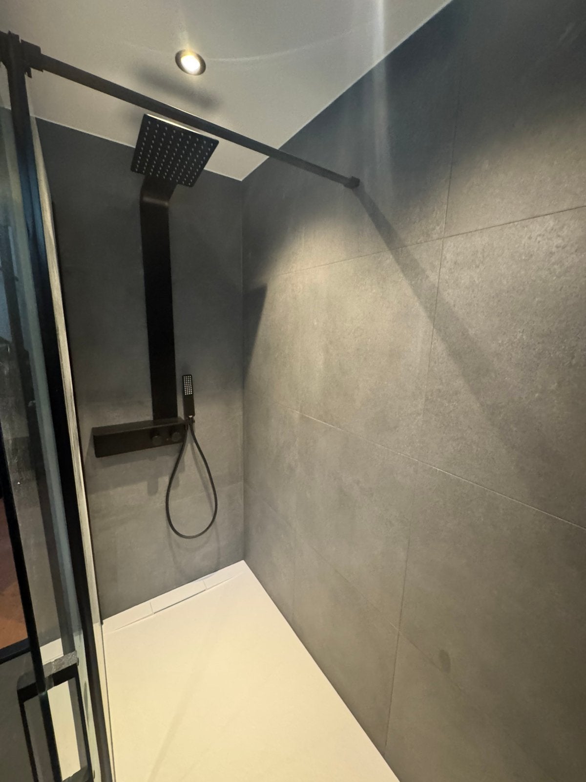 Bernstein Opbouw Regendouche Douchesysteem Zwart thermostaat, Ophalen of Verzenden, Nieuw, Rvs, Douche