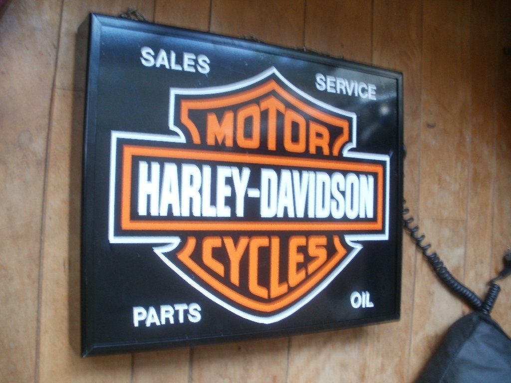 Harley Davidson Lichtreclame, Motoren, Ophalen of Verzenden, Gebruikt