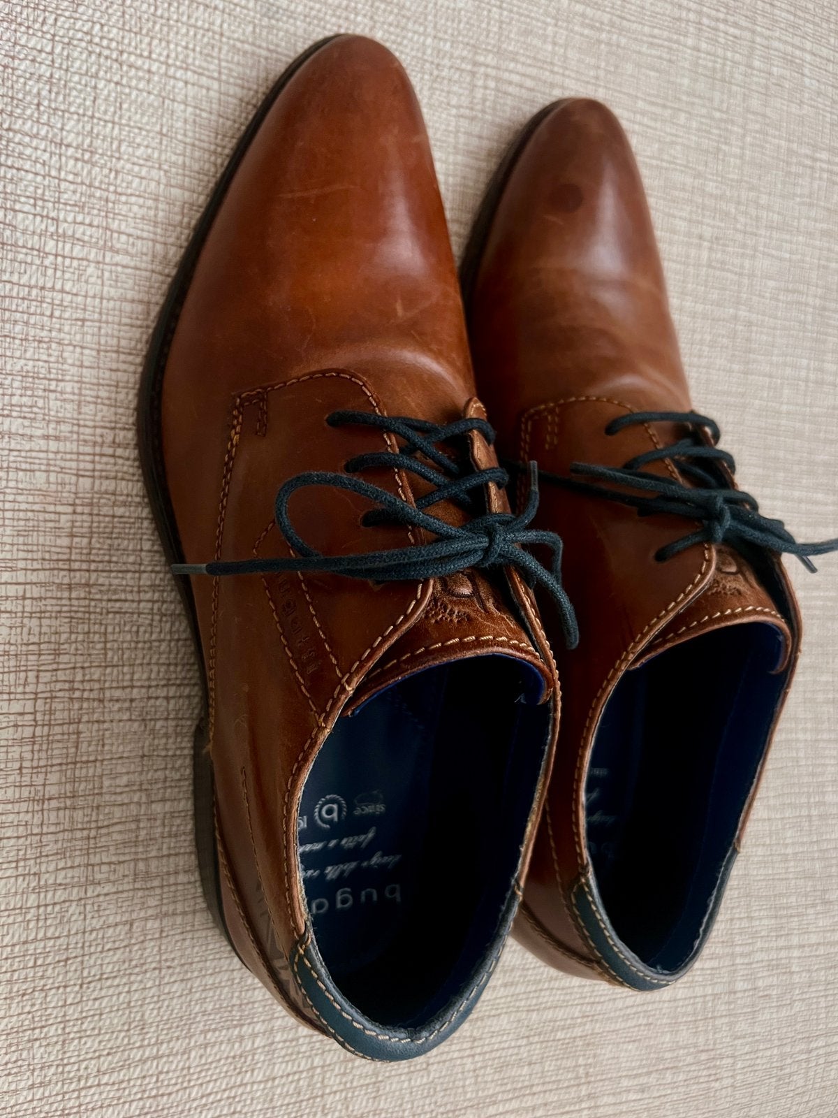 Mooie bruine leren herenschoenen maat 42, Ophalen, Zo goed als nieuw, Bruin