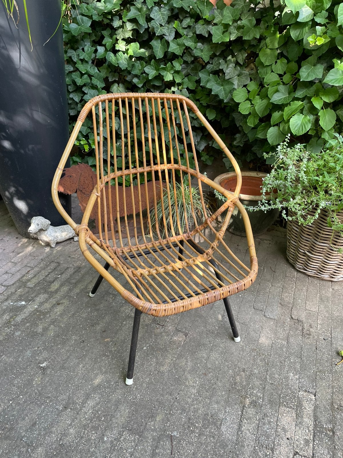 Rotan stoel, Ophalen, Bruin, Riet of Rotan, Zo goed als nieuw