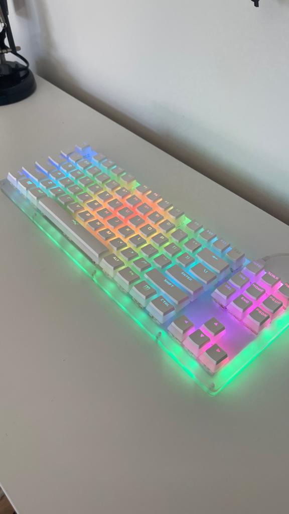 Womier HSK87 Toetsenbord + HyperX Pudding Keycaps, Computers en Software, Gaming toetsenbord, Ophalen of Verzenden, Zo goed als nieuw