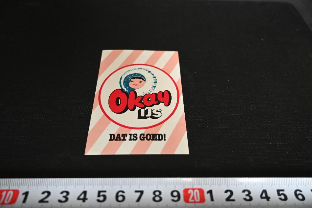 sticker OKAY IJs  Dat is goed !  Eskimo, Ophalen, Zo goed als nieuw