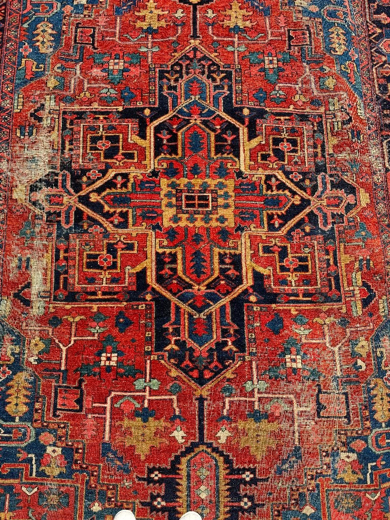 Heriz Perzisch Tapijt – 360x247 cm – Authentieke Uitstraling, Gebruikt, Wol, 200 cm of meer, Ophalen of Verzenden