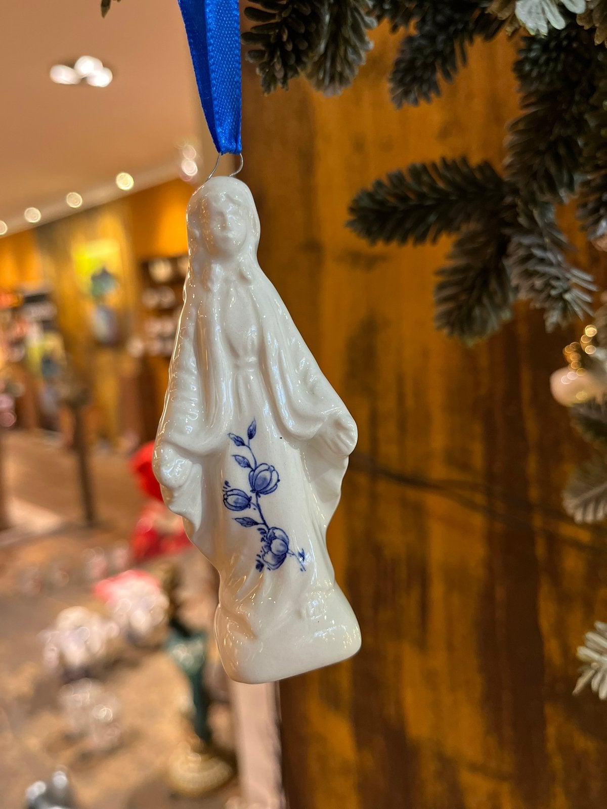 Heinen Delfts Blauw mariabeeldje nieuw, Ophalen of Verzenden, Nieuw