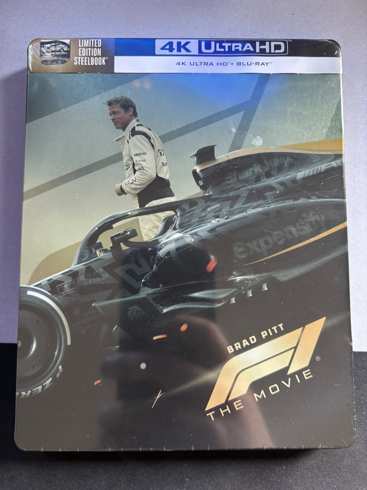 F1 The Movie Limited Edition Steelbook 4K Ultra HD Blu-Ray, Cd's en Dvd's, -, -, Ophalen of Verzenden, Zo goed als nieuw