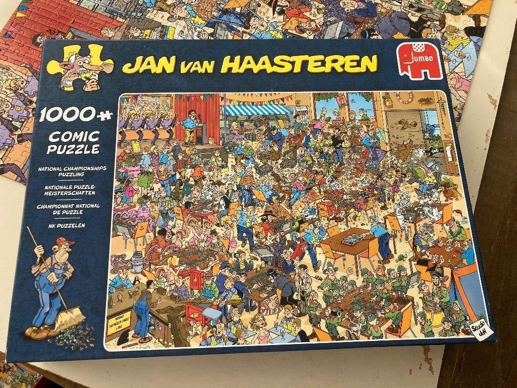 Jan van Haasteren -  NK puzzelen 1000 puzzelstukjes, Ophalen of Verzenden, 500 t/m 1500 stukjes, Zo goed als nieuw, Legpuzzel
