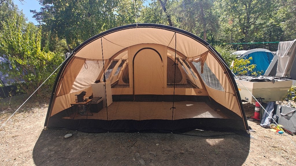 Prachtige Obelink Familia 6 tent te koop., Caravans en Kamperen, Ophalen, Zo goed als nieuw, Tot en met 6