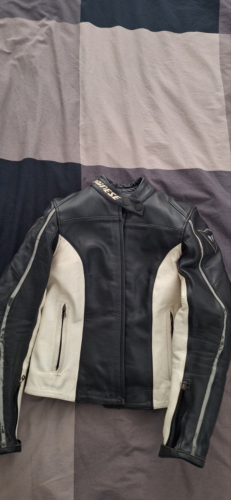 Dainese Dames Motorpak Leer Zwart/Wit - Jas EU 38, Broek 40, Dainese, Jas | leer, Ophalen of Verzenden, Dames