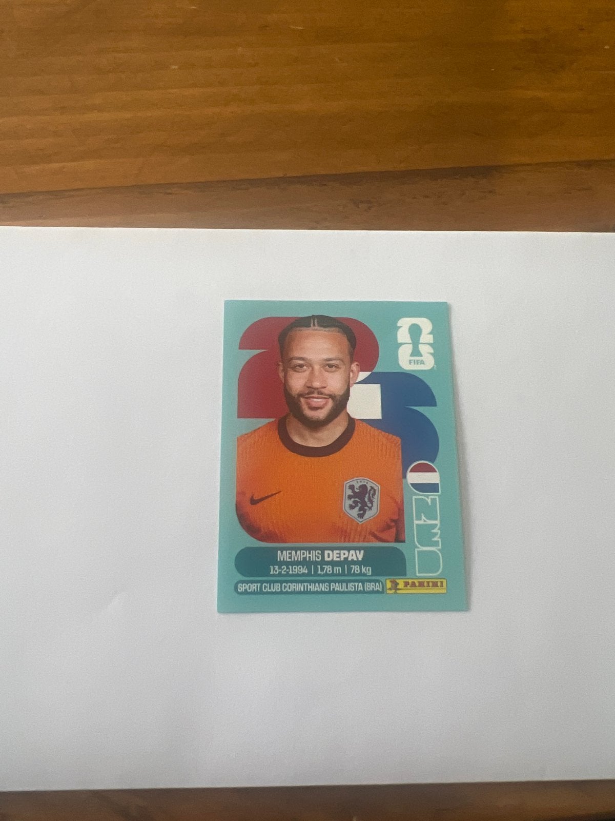 Memphis Depay FIFA World Cup 2026 Panini Spelerskaart, Ophalen of Verzenden, Zo goed als nieuw, Overige sporten, Spelerskaart