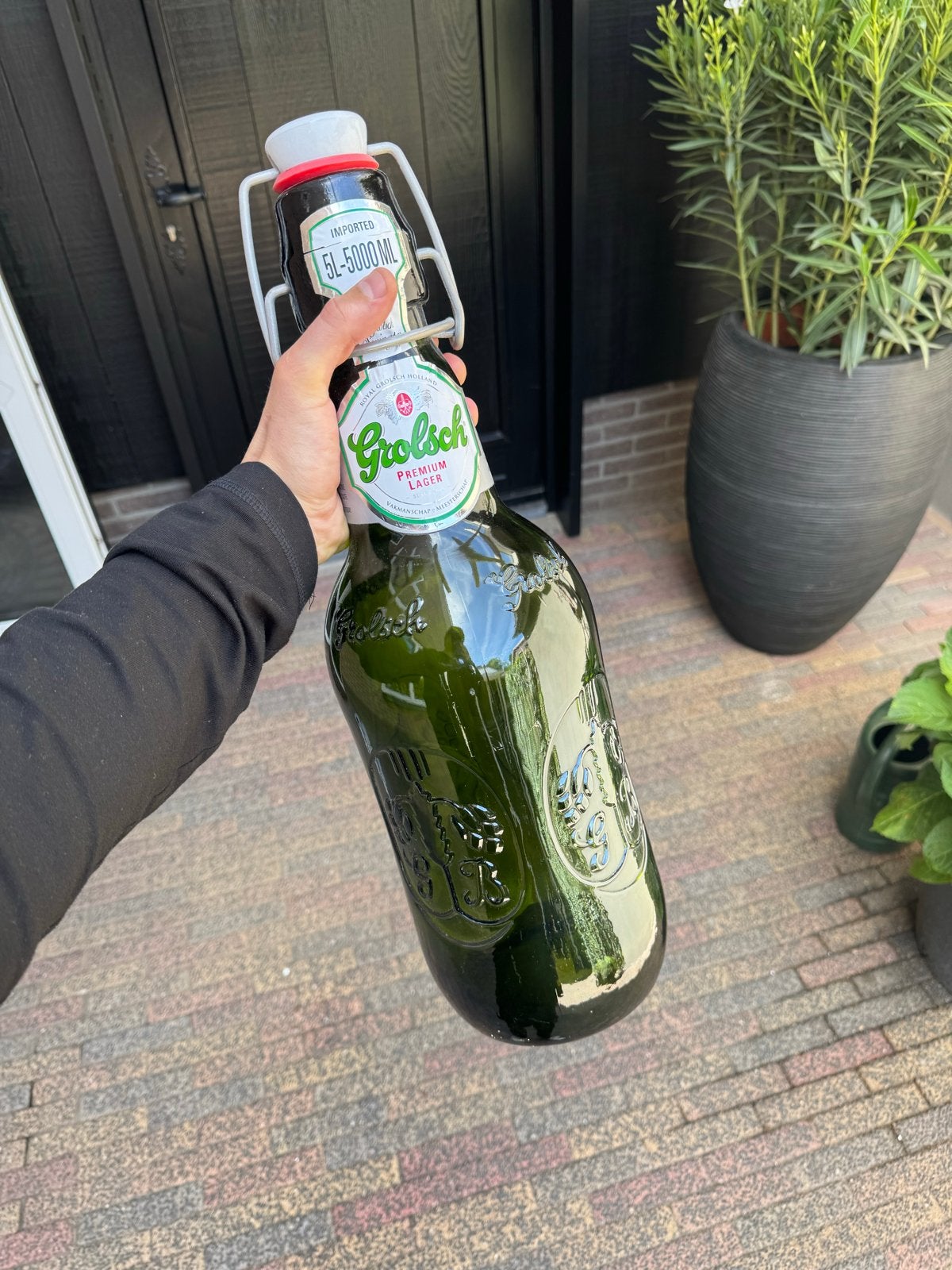 Grolsch beugel 5L-vijf liter, Ophalen of Verzenden, Bierglas