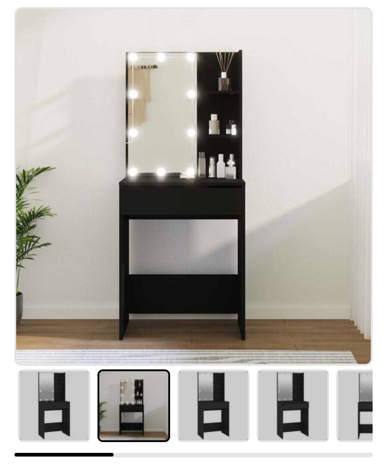 Hollywood Make-up Tafel met verlichting & Spiegel nieuw!, Ophalen, Minder dan 50 cm, 100 tot 150 cm, Nieuw