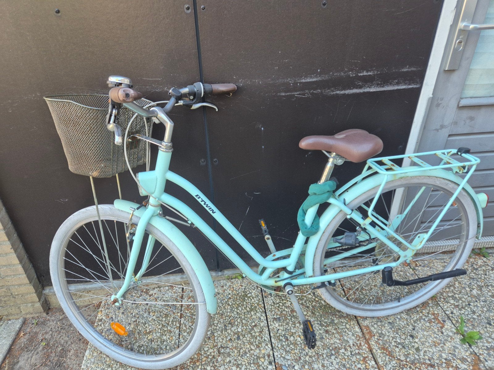 Btwin stadsfiets met mand en bagagedrager, Overige merken, Velgrem, Ophalen of Verzenden, 50 tot 53 cm