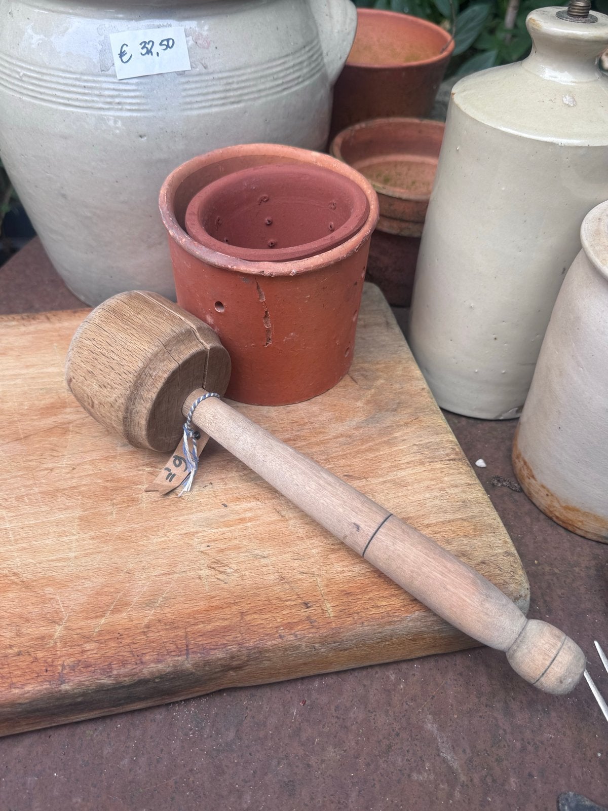 Oude Franse houten stamper, Ophalen of Verzenden