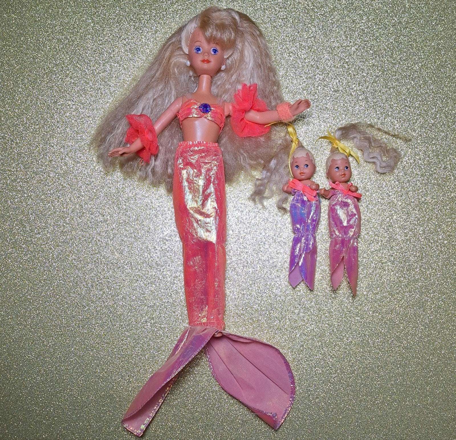 Vintage Mattel Barbie zeemeermin Skipper en babies 1993, Verzamelen, Poppen, Verzenden, Zo goed als nieuw, Fashion Doll