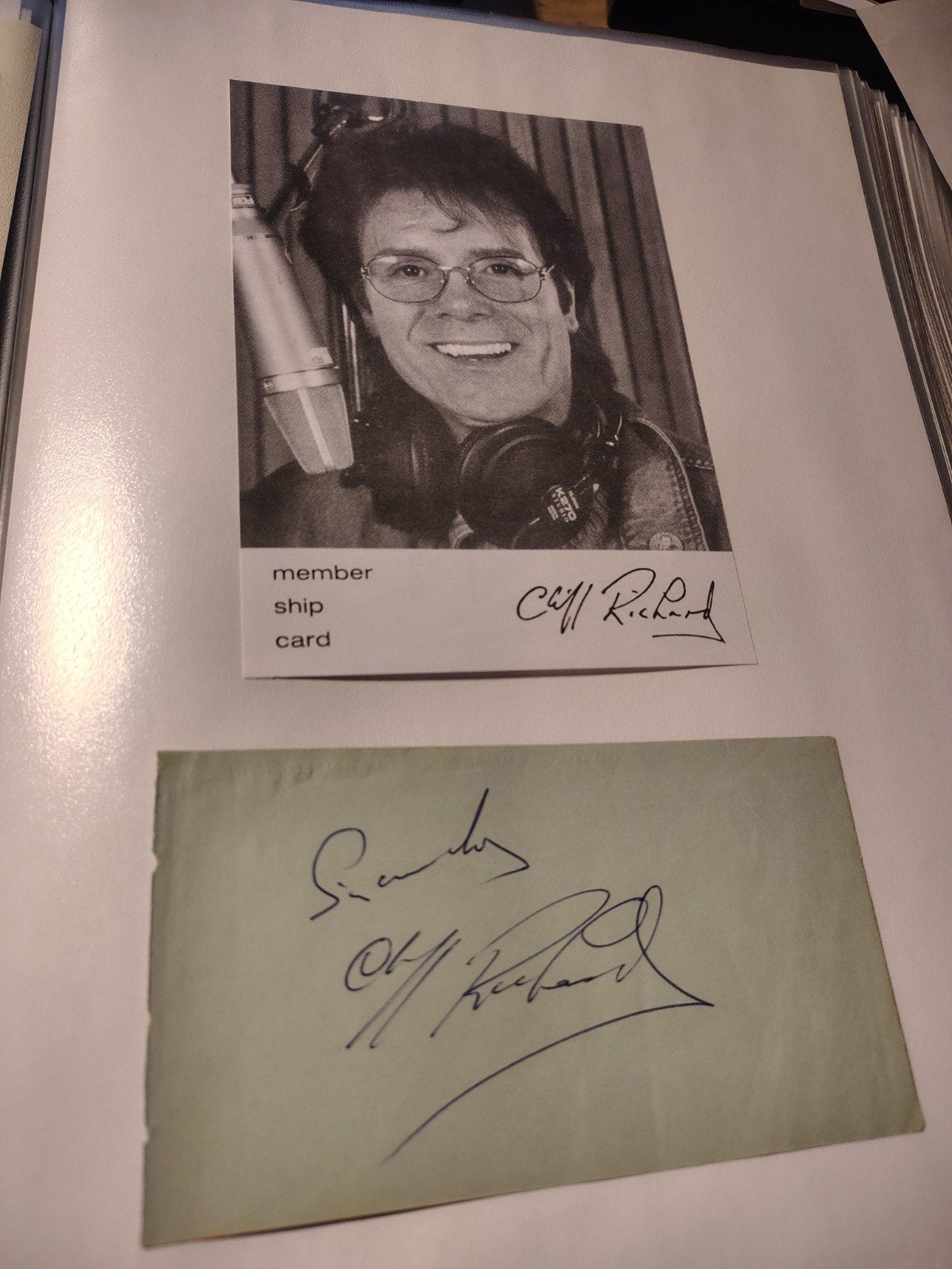 Cliff Richard zanger acteur Originele Handtekening, Verzamelen, Ophalen of Verzenden