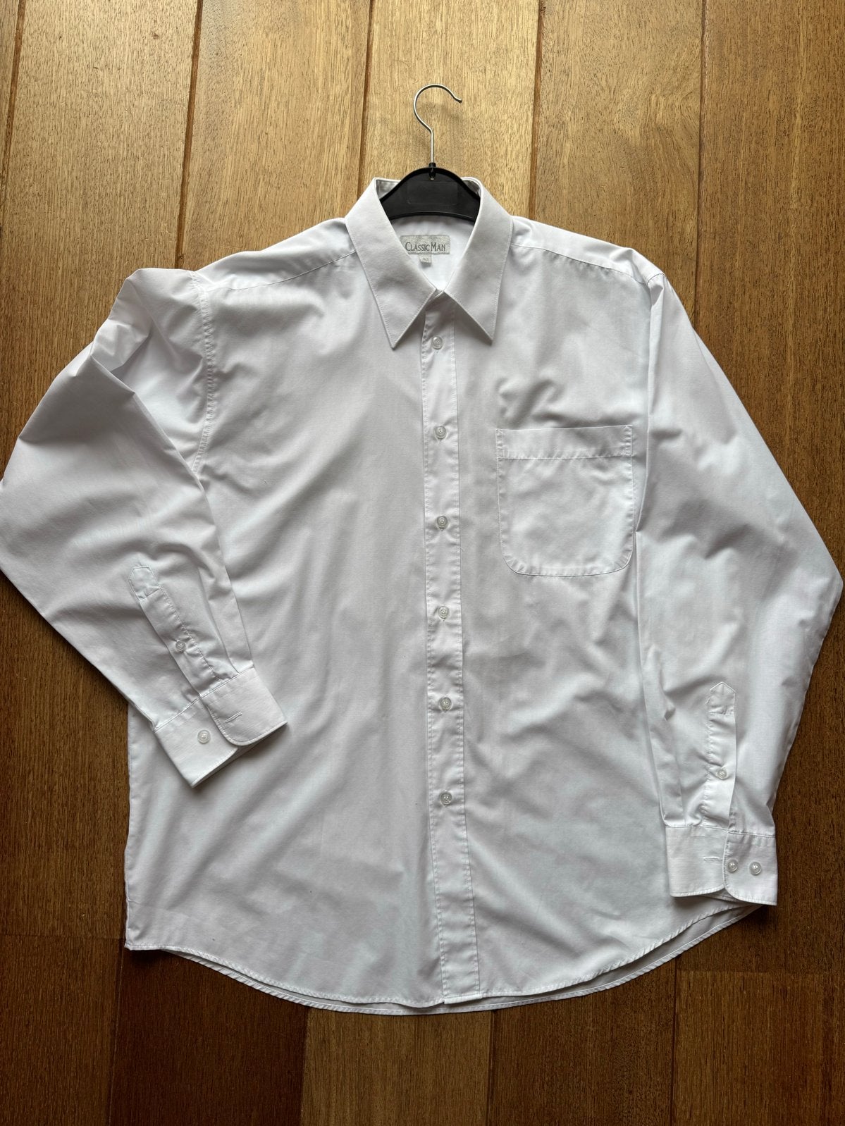 Wit overhemd Classic Man, maat 42, Ophalen of Verzenden, Zo goed als nieuw, Wit, Halswijdte 41/42 (L)