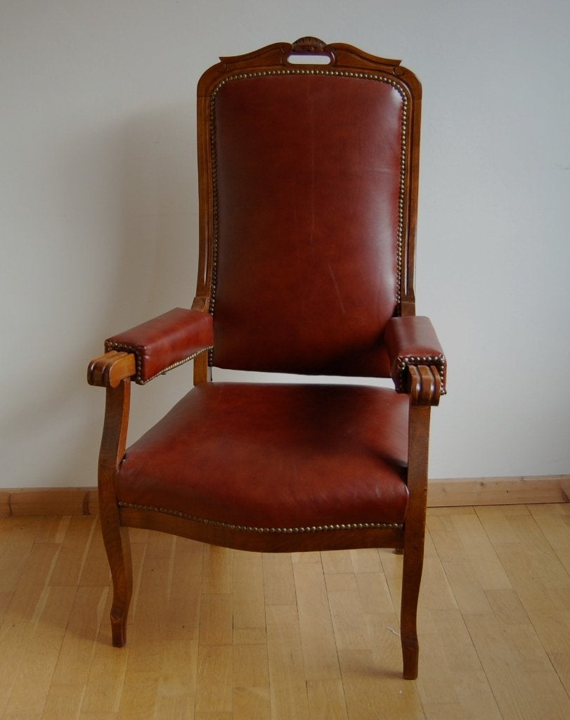 Antieke relax fauteuil., Antiek en Kunst, Ophalen