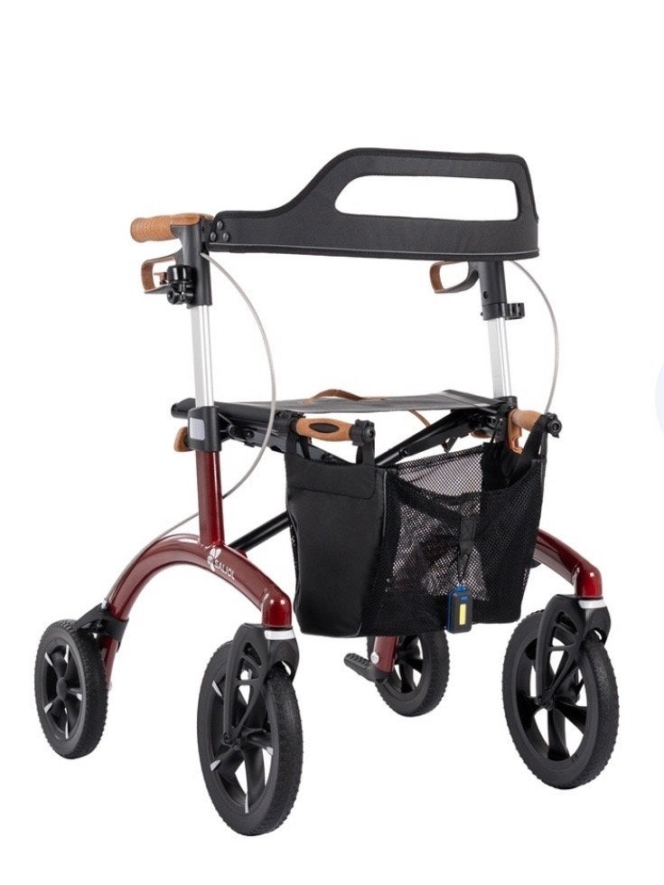 Nieuwe Saljol AR 54 allround rollator rood Medium., Diversen, Ophalen of Verzenden, Lichtgewicht, Nieuw