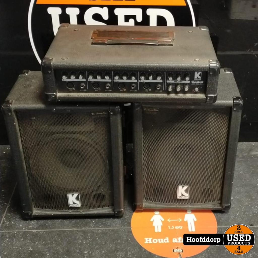 Kustom KPM4060 Amplifier Inclusief Speakerset, Flex Ltd., Zo goed als nieuw, https://flex.com/contact-us, Nobelstraat 10, 5807 GA Oostrum