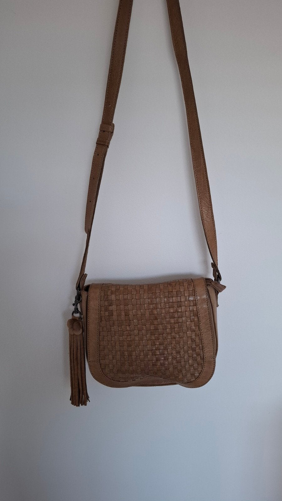 Bag2Bag Leren Crossbody Tas - Lever/Taupe, Ophalen of Verzenden, Gebruikt, Bruin, Schoudertasje