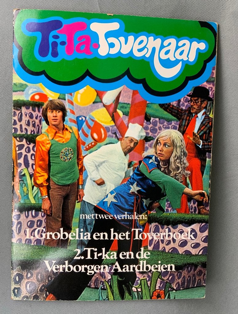 70s prentenboek Tita Tovenaar Grobelia en het Toverboek, Ophalen of Verzenden, Gebruikt, Tv, Overige typen