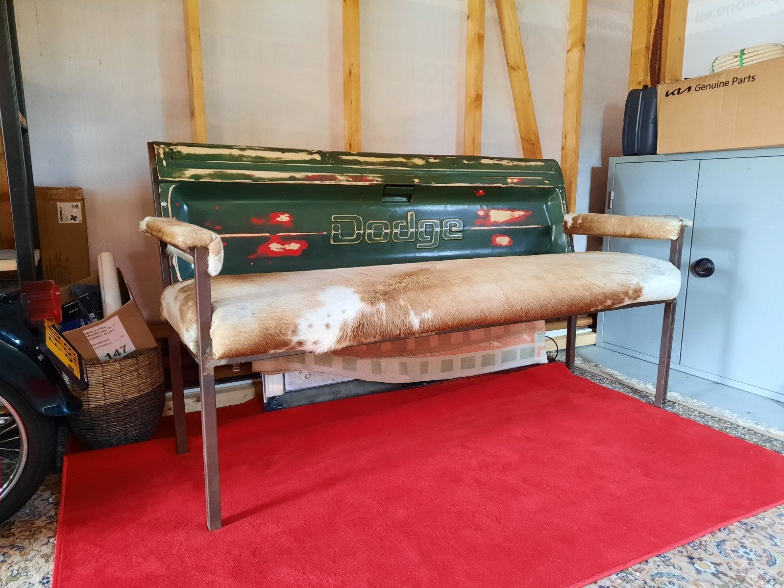Dodge pickup achterklep bank mancave garage, Ophalen, Zo goed als nieuw, Overige typen