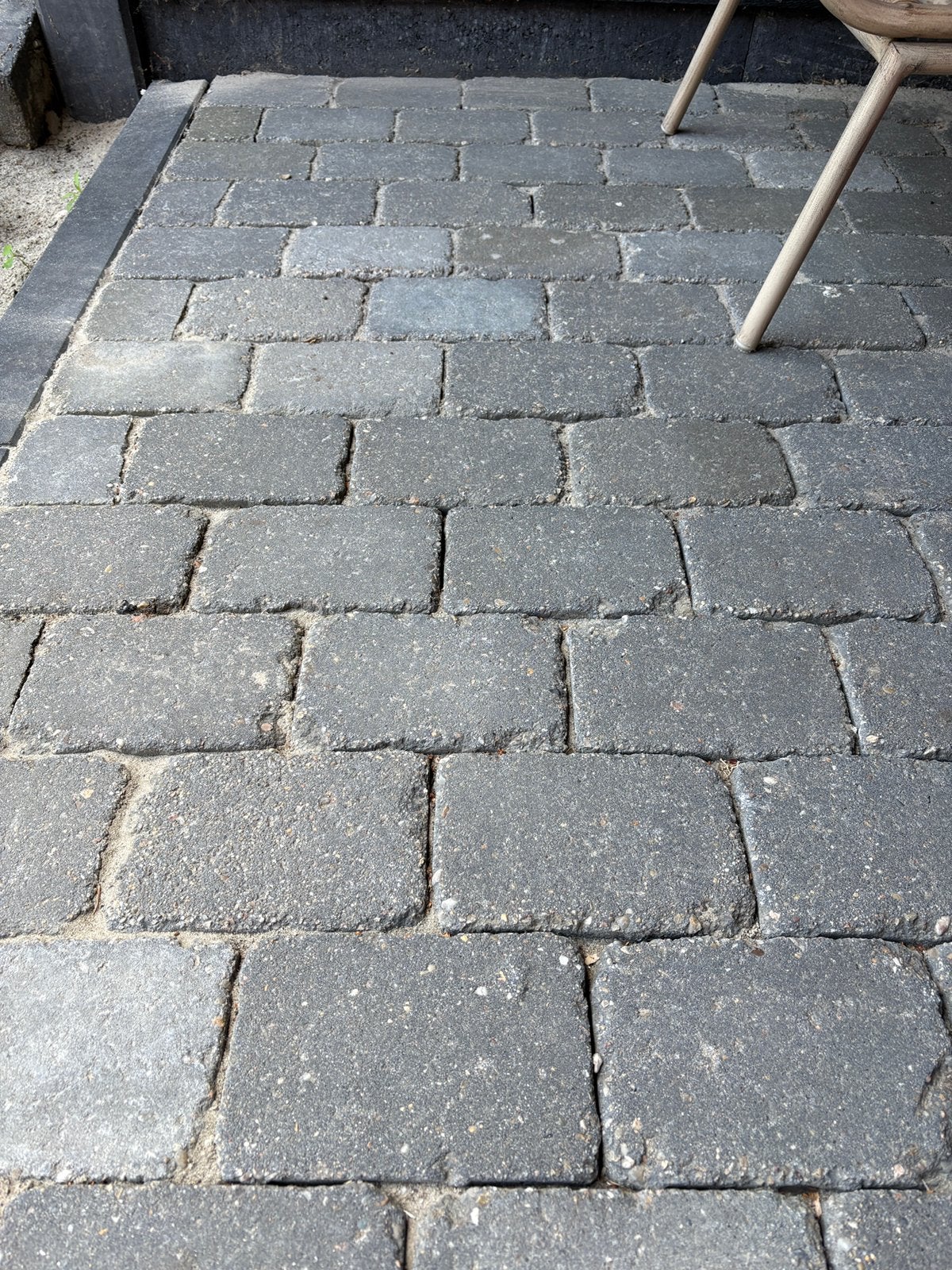 Gratis afhalen! Trommelstenen +- 20m2, Ophalen, Klinkers, Zo goed als nieuw, 10 m² of meer