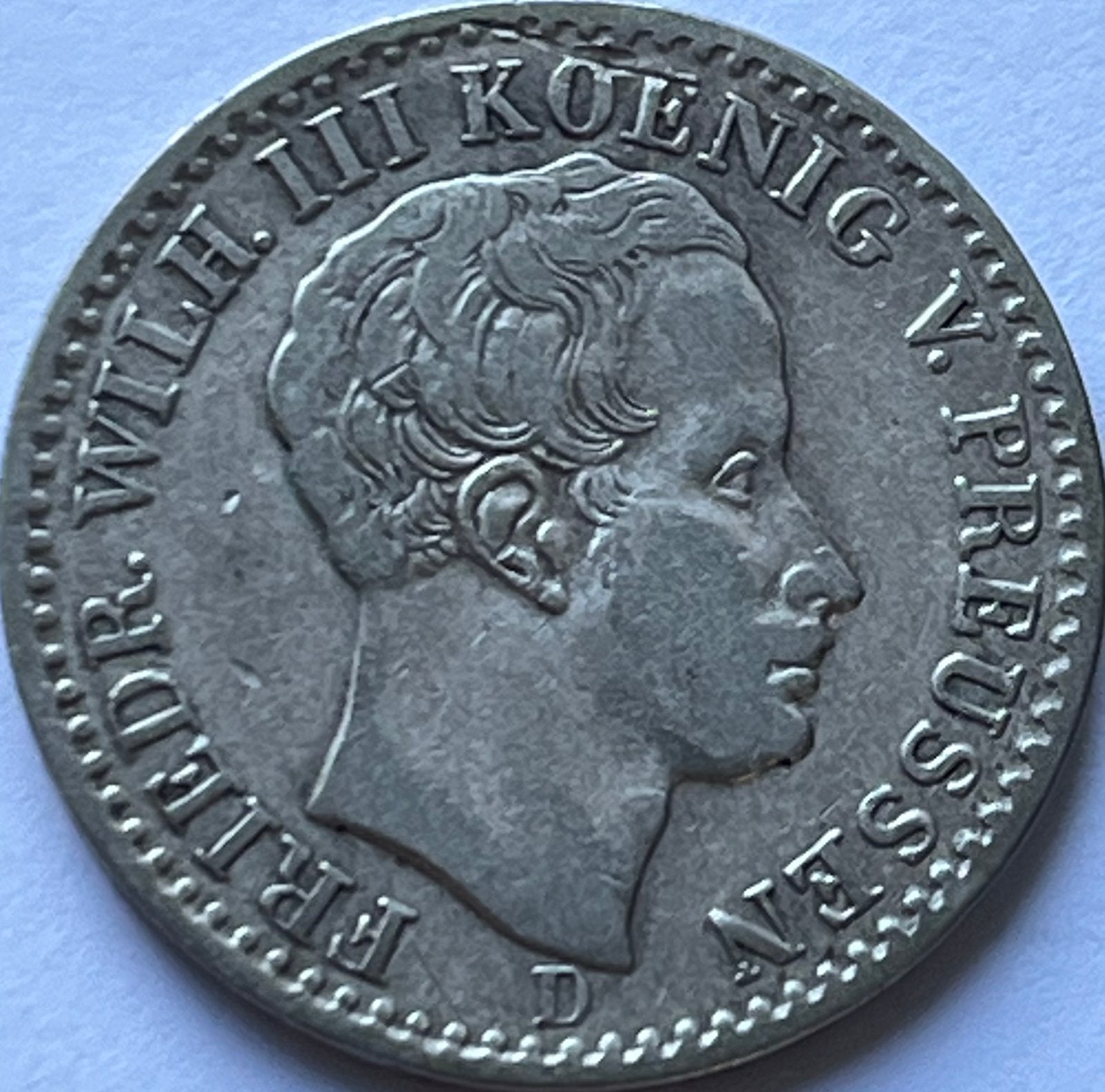 Pruisen 1/6e thaler 1827A, Ophalen of Verzenden, Duitsland, Losse munt, Zilver
