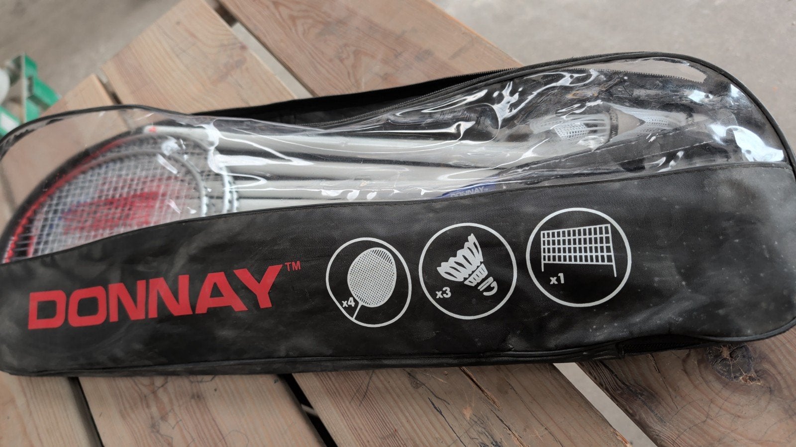 Donnay Badminton Set - Compleet met Rackets, Net en Shuttles, Ophalen, Gebruikt, Racket(s)