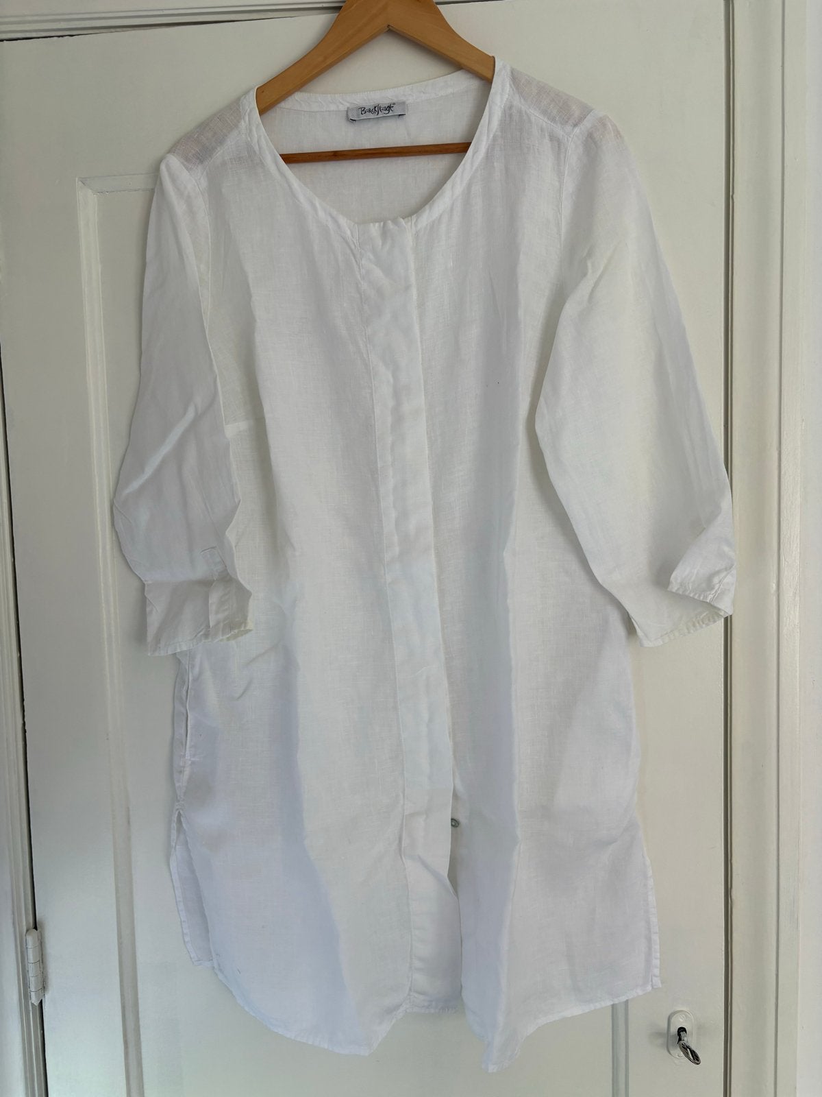 Prachtige wit linnen tuniek/blouse van Backstage mt XL, Ophalen of Verzenden, Zo goed als nieuw, Maat 46/48 (XL) of groter, Wit