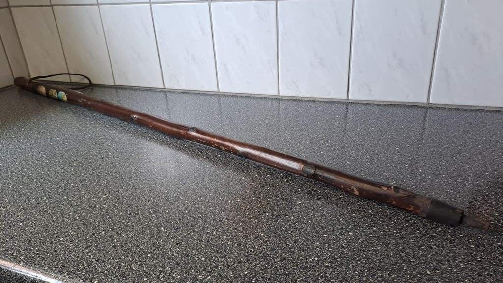 Vintage houten wandelstok, Diversen, Onbekend, Ophalen of Verzenden, Zo goed als nieuw, Onbekend