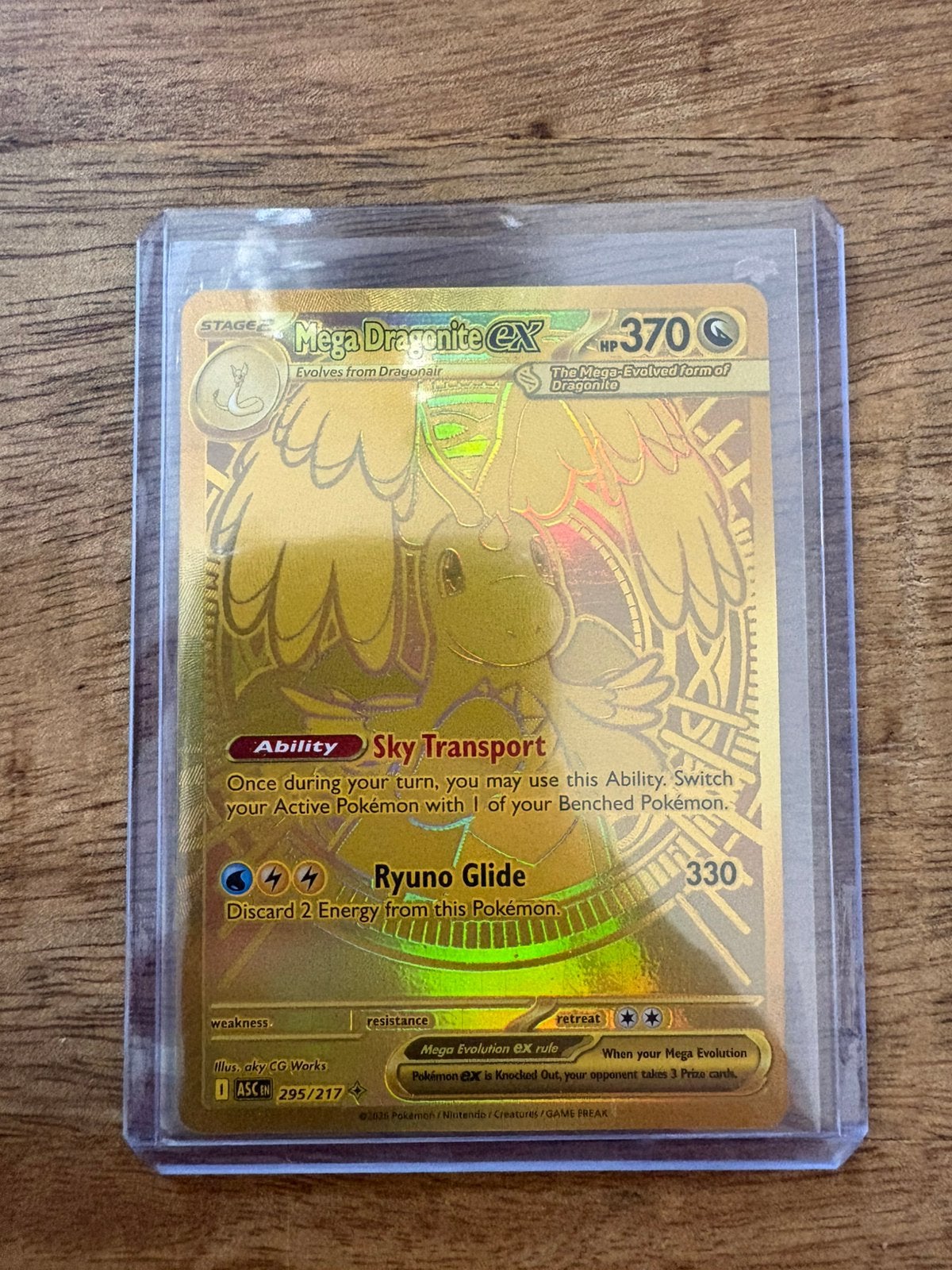 Mega dragonite gold #295 MINT, Ophalen of Verzenden, Zo goed als nieuw